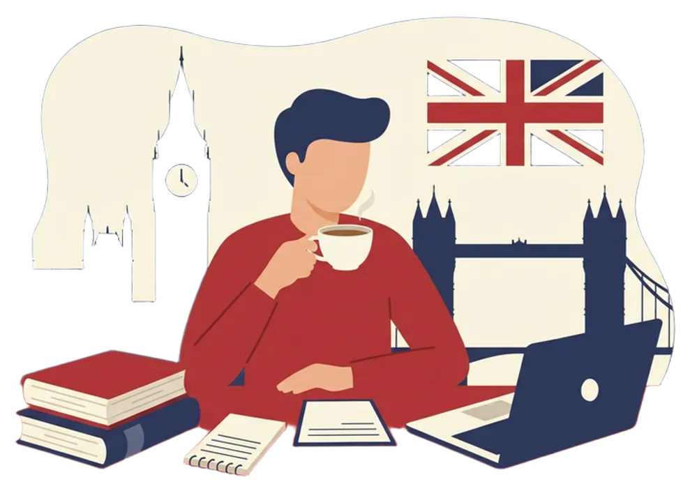 Person studying for the Life in the UK Test